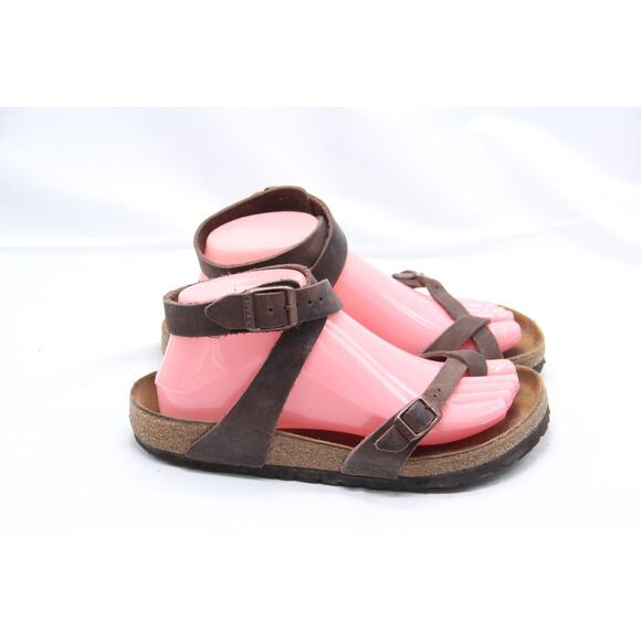 Birkenstock Yara Sandals Women's EU37 US 6-6.5 Birko Flor Leather Ankle Strap - Picture 1 of 7
